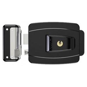  FECHADURA AGL 12V REVERSIVEL PRETA 